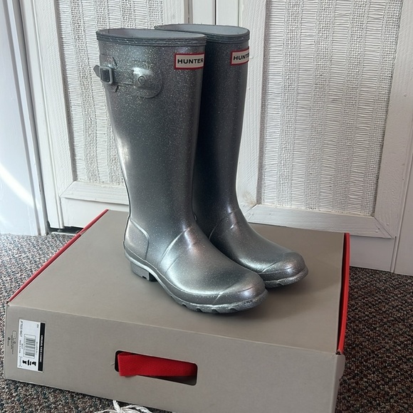 Hunter Original Tall Cosmic Rain Boots size 5 - Picture 4 of 11